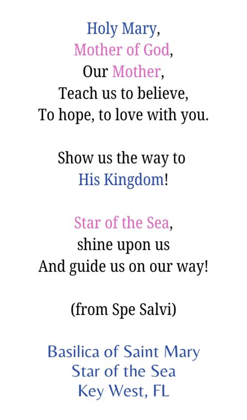 Basilica Star of the Sea Holy Card - Image 2