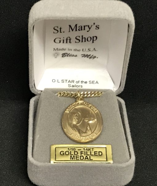 Our Lady Star of the Sea Medal Gold Filled - Image 3